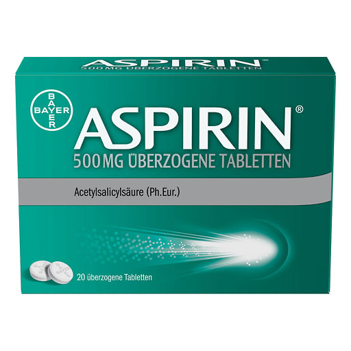 ASPIRIN 500 mg &uuml;berzogene Tabletten